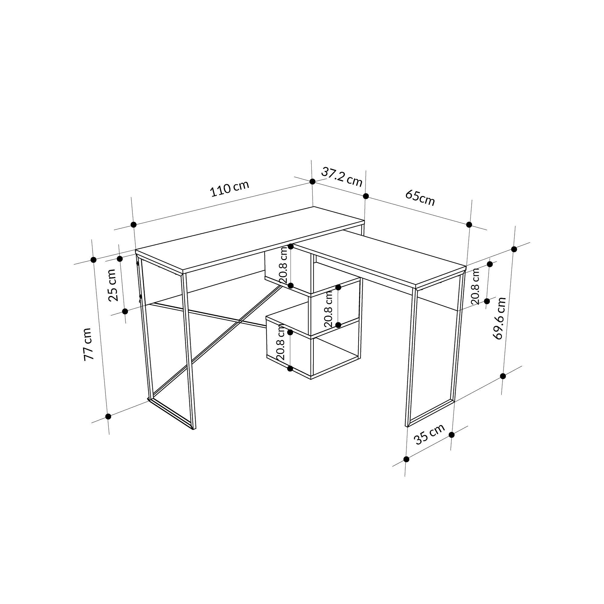 Badau Desk Sapphire Oak 4