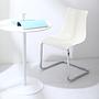 MENSIKU Cantilever Chair Set of 2 White 2
