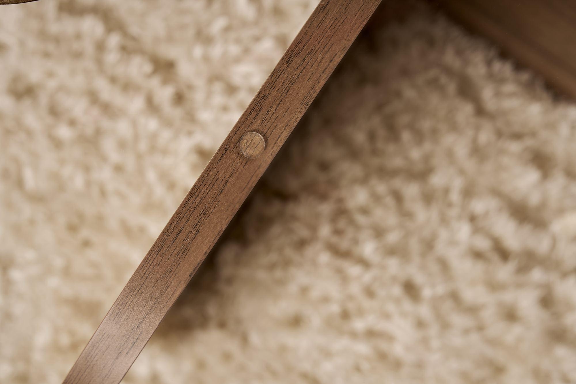 Aeris Tavolino Noce Trasparente Ø75cm 5