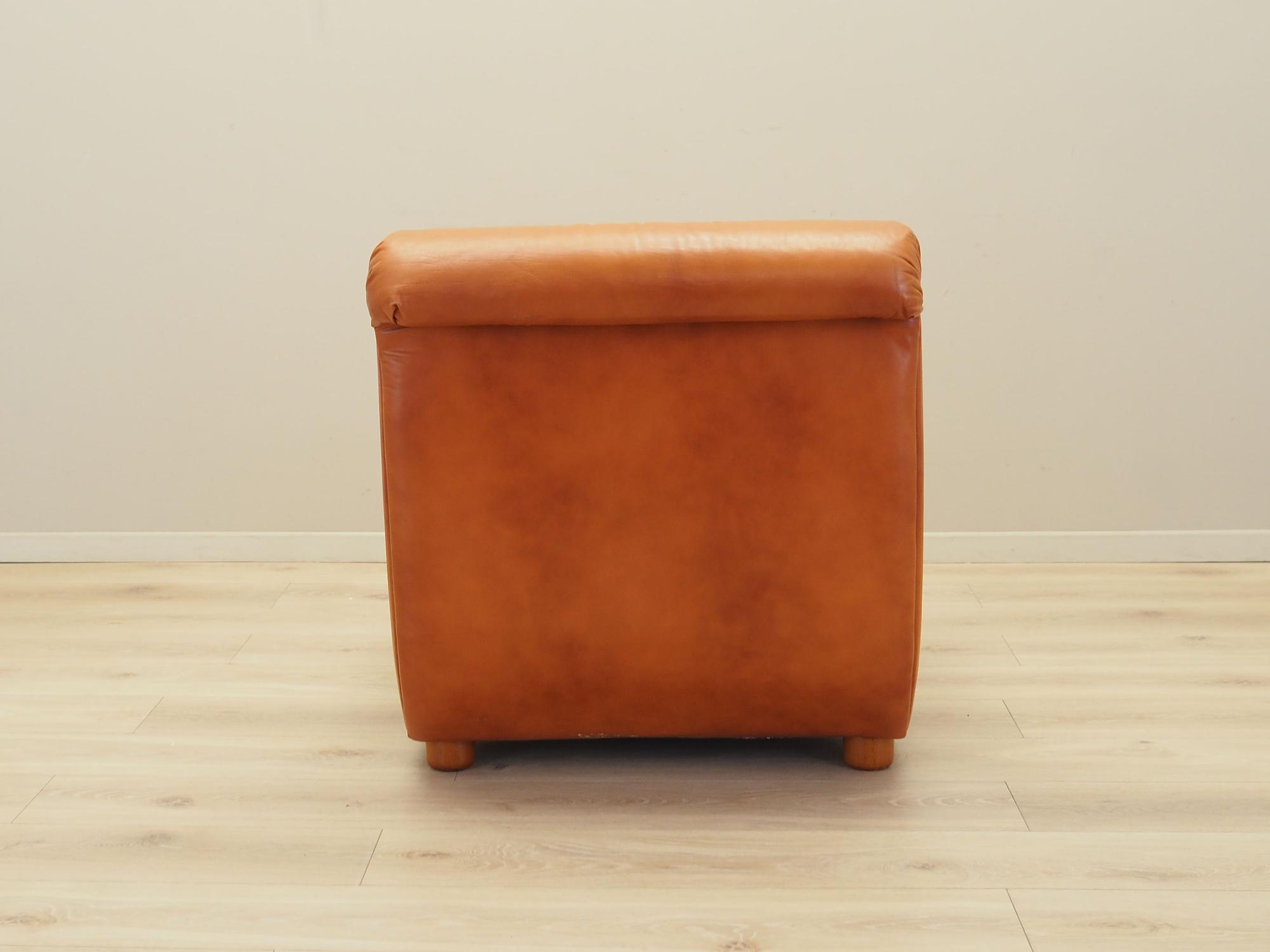 Sessel Leder Braun 1970er Jahre 5