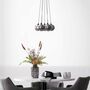 Kjul Pendant Lamp 7-light Glass Metal Gray 0