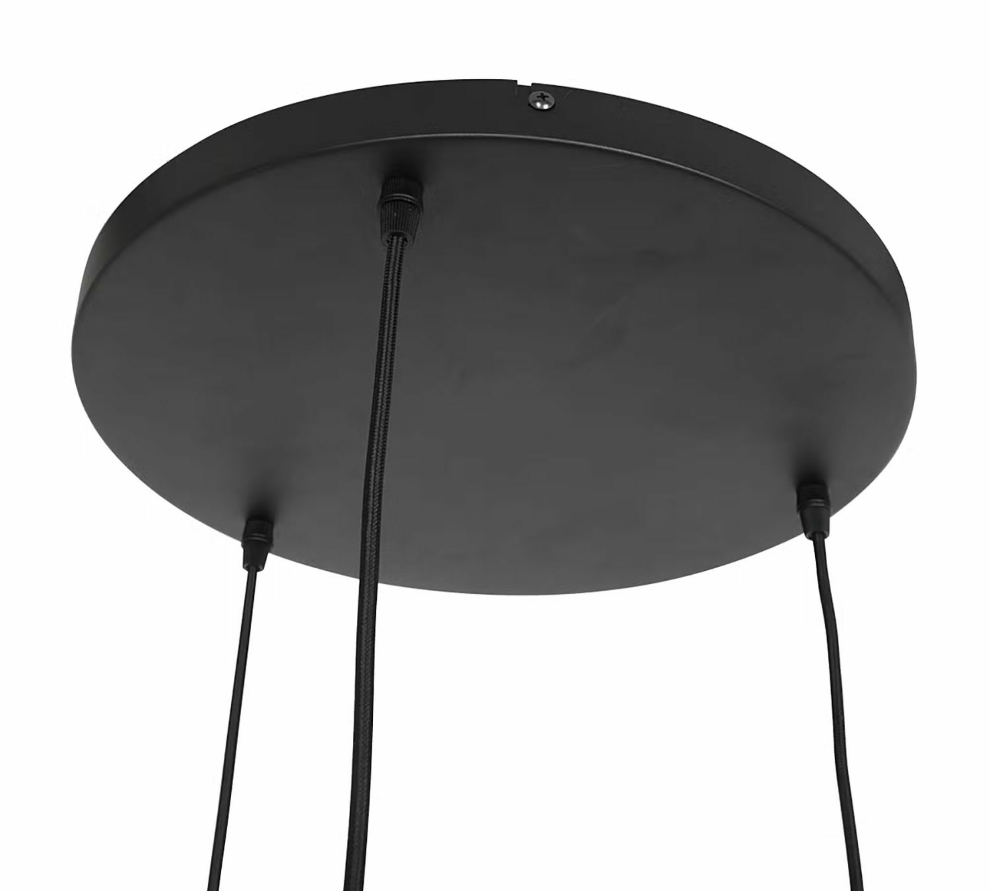 Bollique Pendelleuchte 3-flammig Eisen Glas Schwarz 7