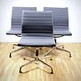 Aluminium Chair EA 106 Swivel Hopsack Grey 4