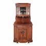 Vintage Eckschrank Eichenholz Braun 1950er Jahre 0