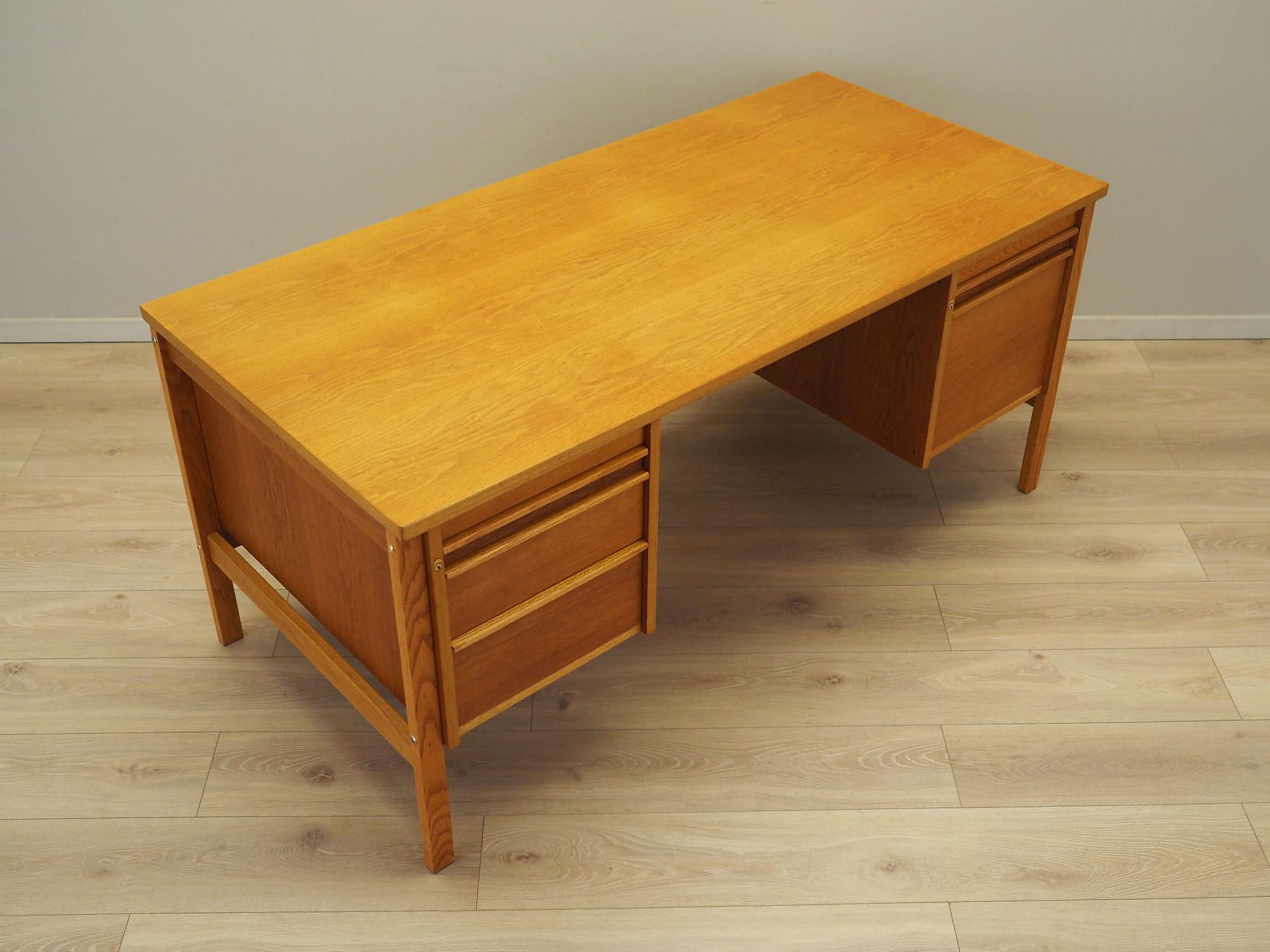 Schreibtisch Eschenholz 1970er Jahre 8