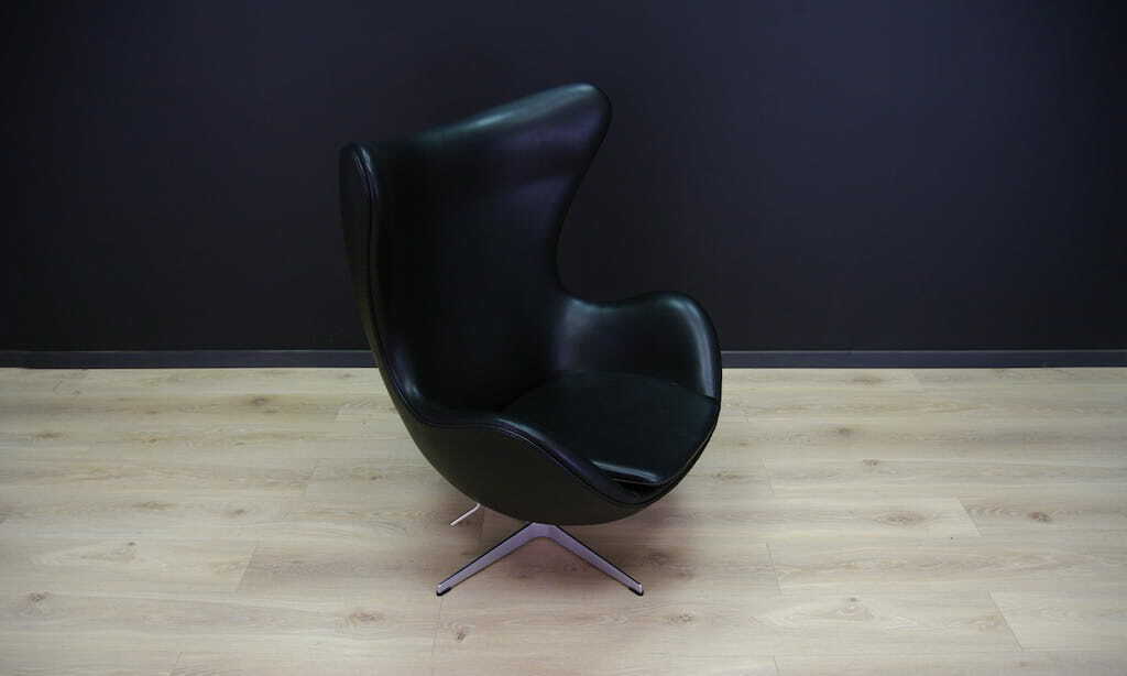 Egg Chair Arne Jacobsen Leather Black 4