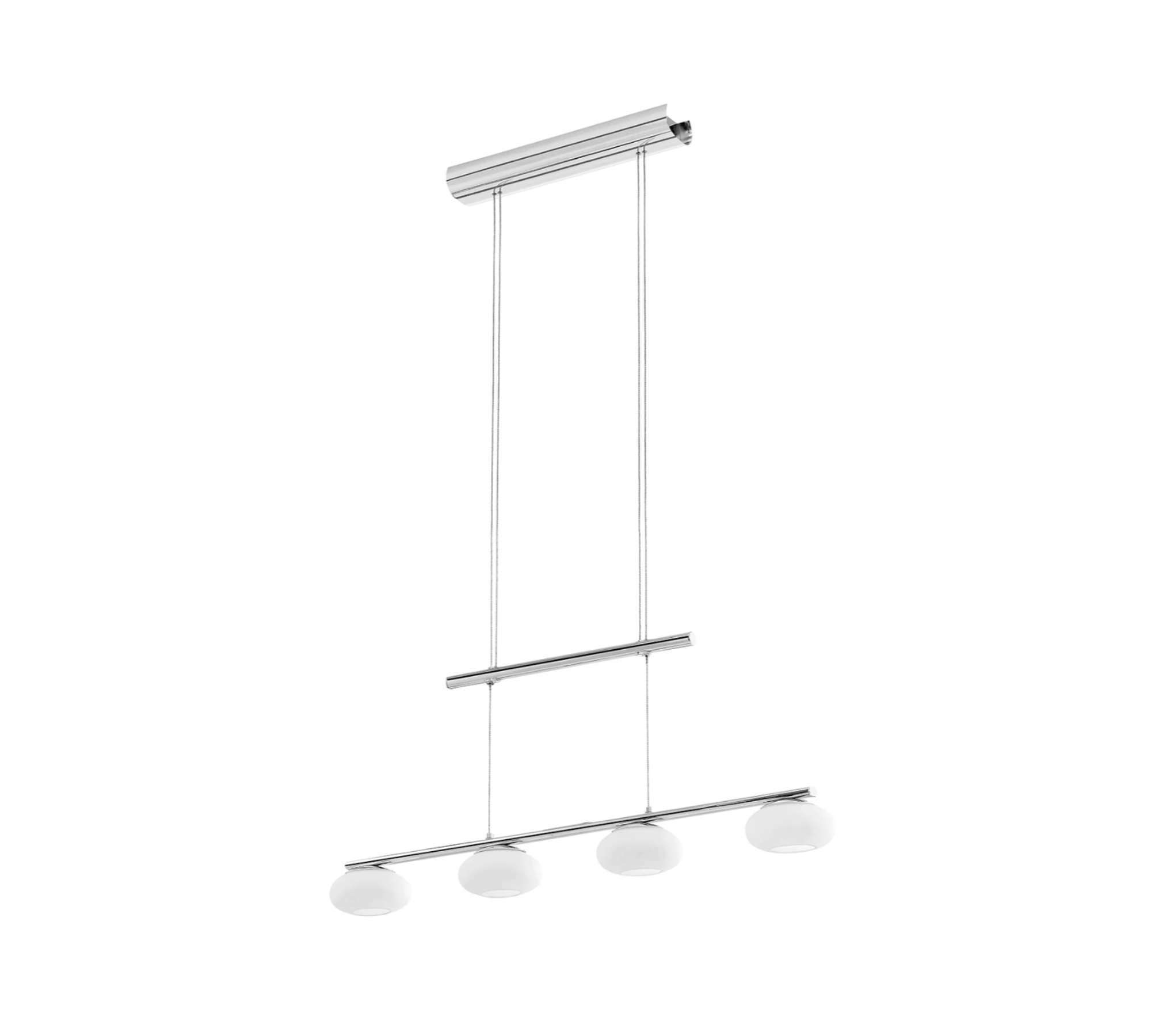 LED-Pendelleuchte 4-flammig Glas Metall 1