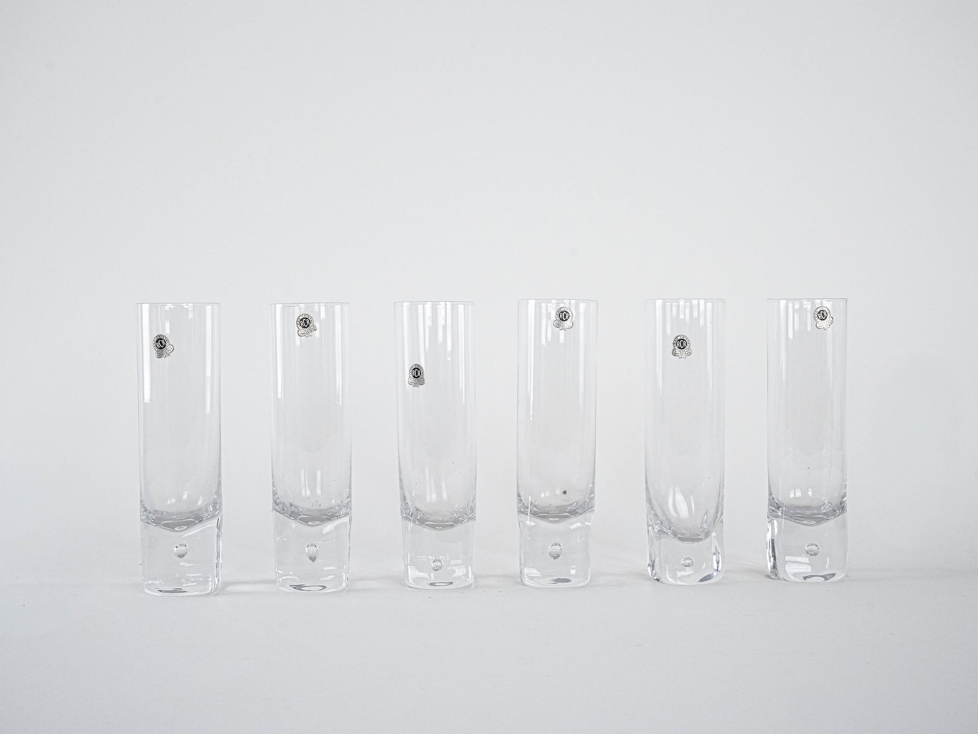 Kristallgläser-Set Transparent 1970er Jahre 2