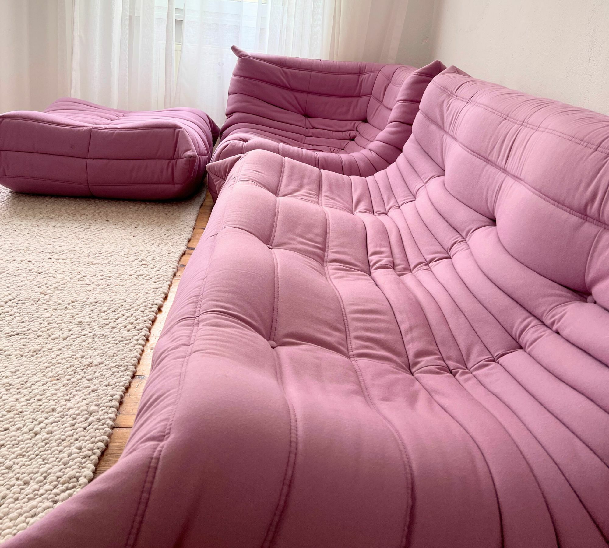 Togo Sofa 3-Teilig Ligne Roset Rosa 3