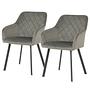 Selef Armchair Set of 2 Grey 0