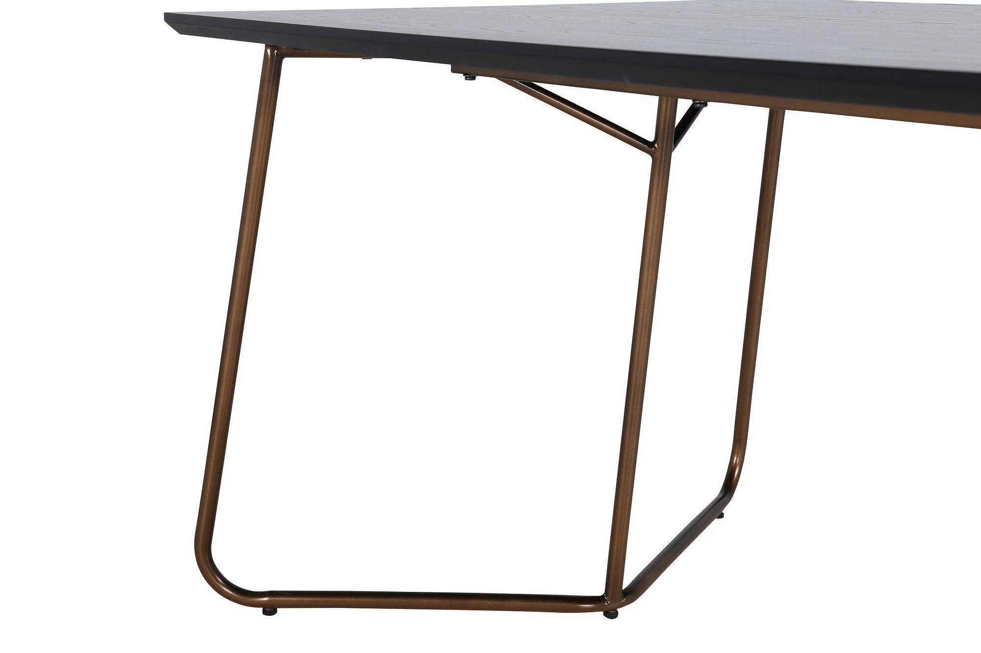 Petra Dining Table Copper in Used-Look Black Veneer 6