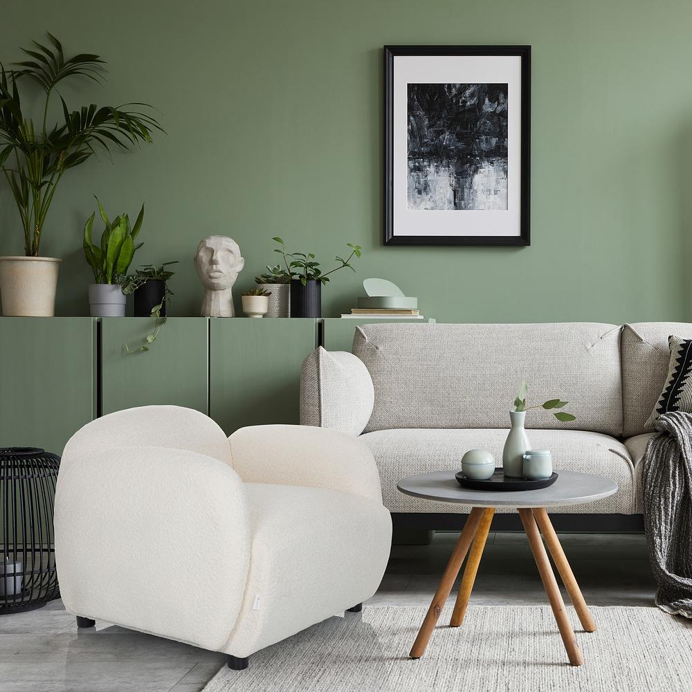 VERDUNA Chair Teddy fabric White 2