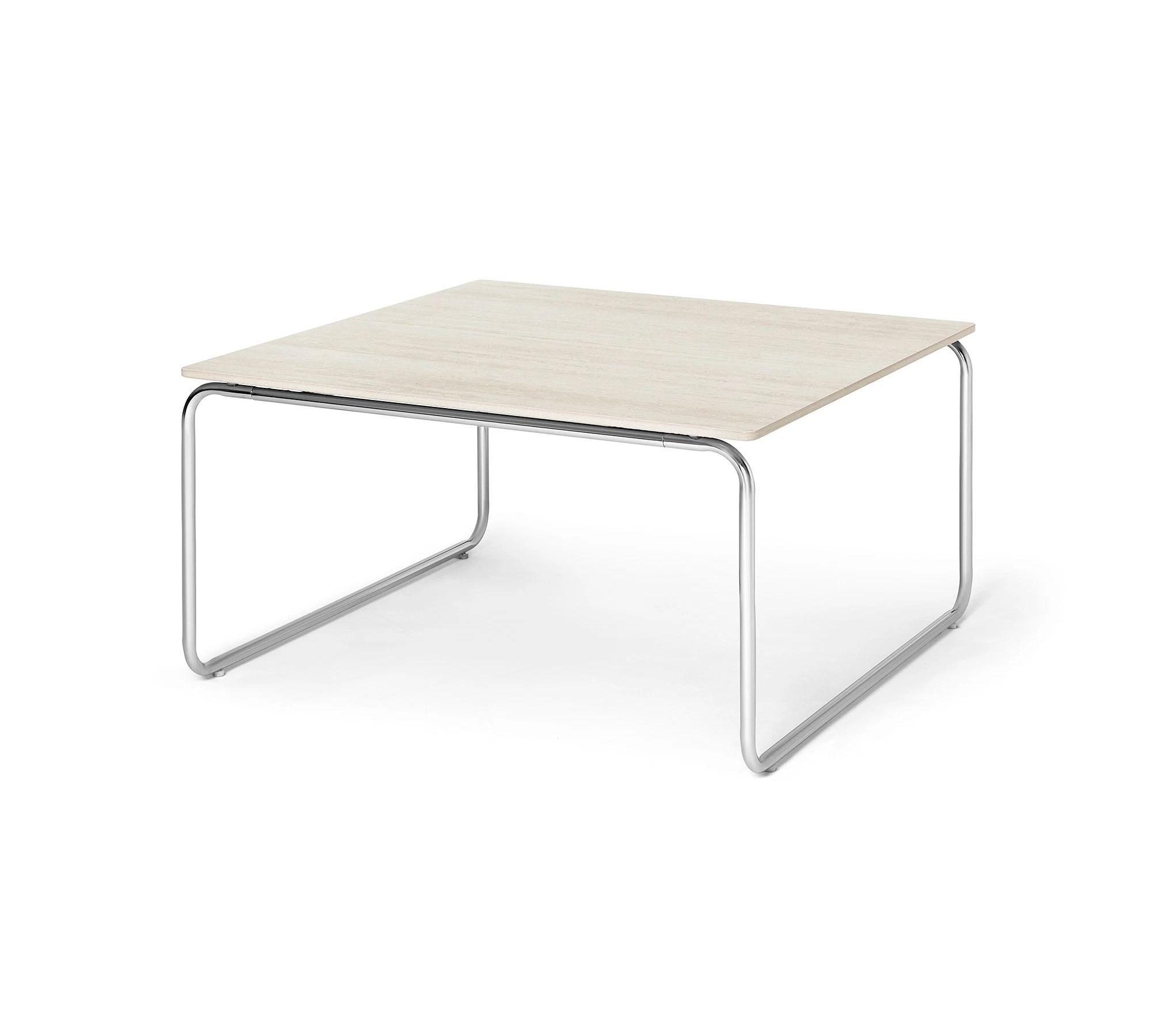 Marlon Couchtisch Sand Stone Chrom 70x70 cm 4