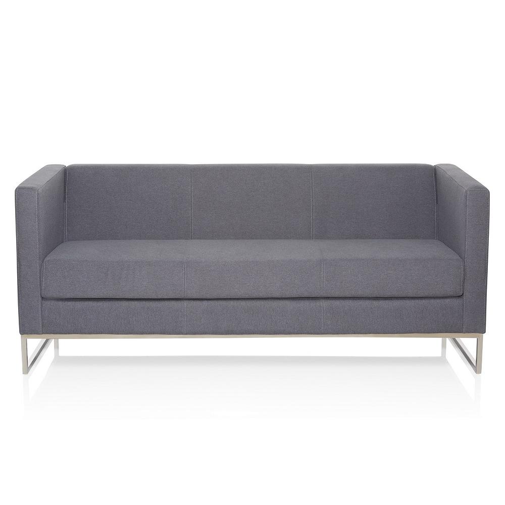 BARBADOS 2-seater sofa fabric grey 0