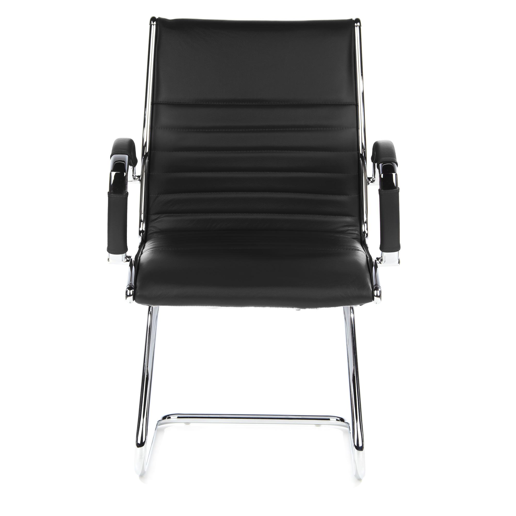 PARMA V chair cantilevered leather black 0
