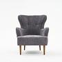 Karina Armchair Chenille Fabric Gray 4