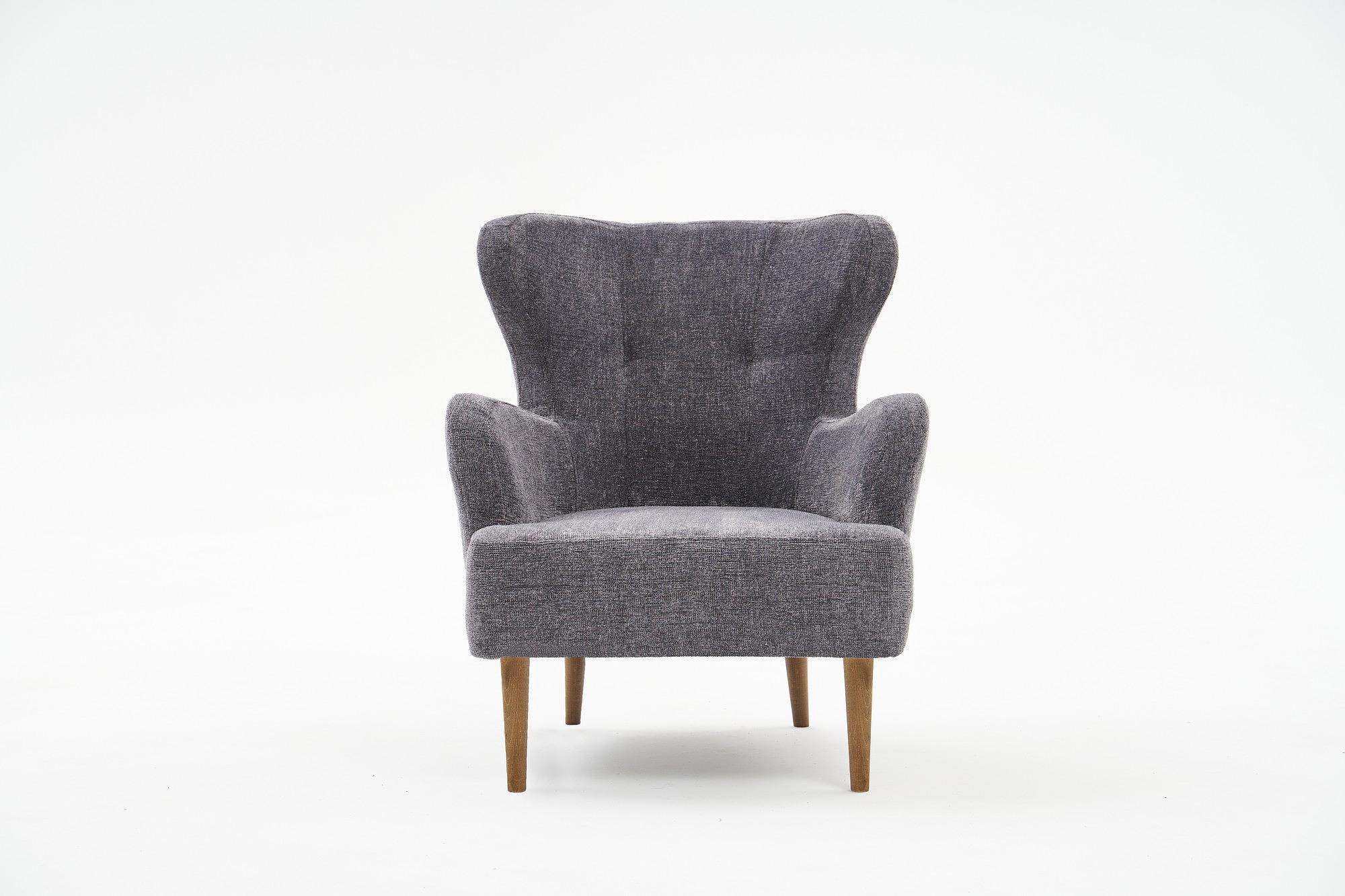 Karina Armchair Chenille Fabric Gray 4