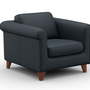 Amadeo Sessel Leder Blau 1