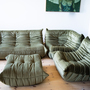 Togo Lounge Set 5-piece Velvet Khaki Green 0