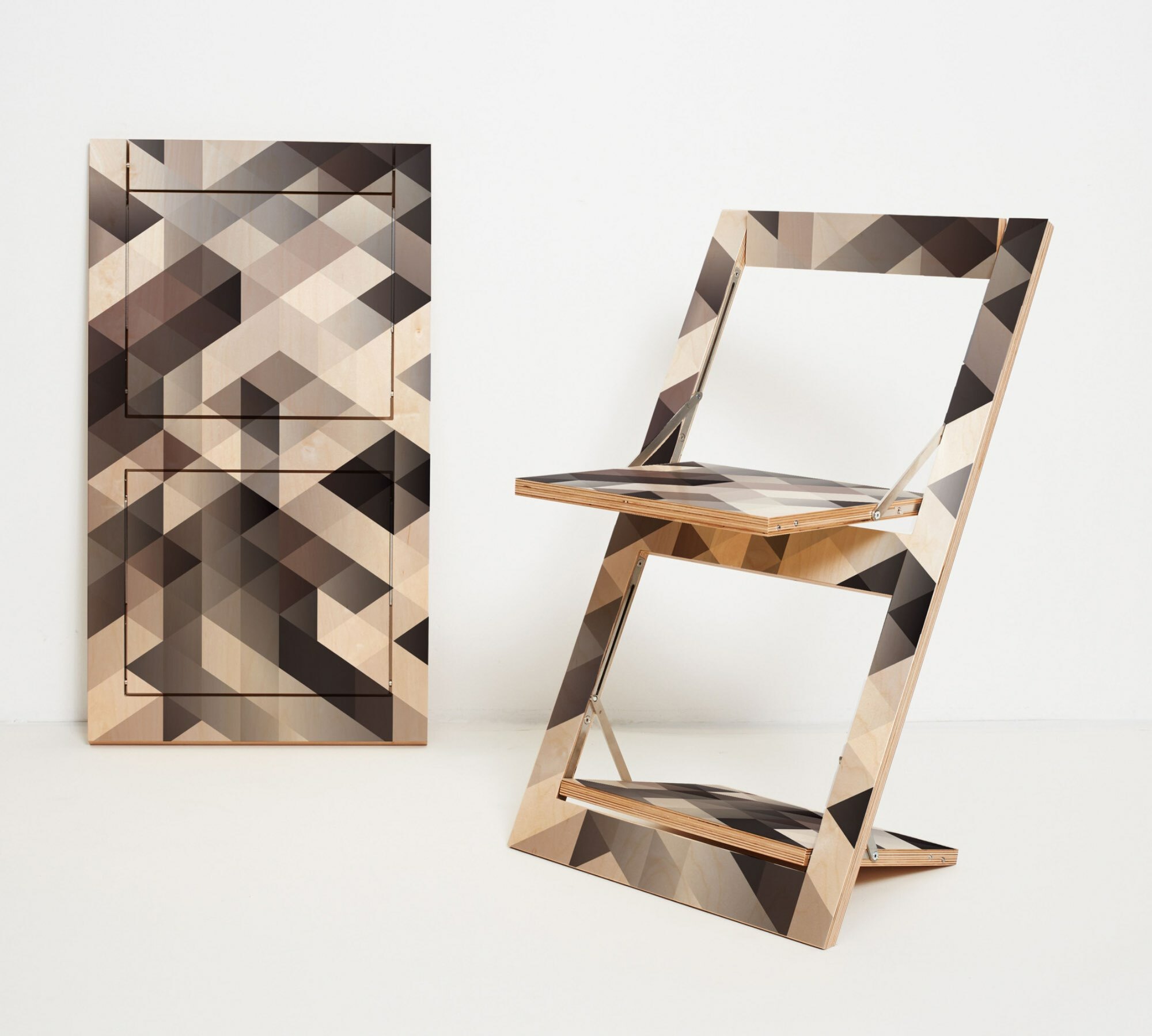 Fläpps Klappstuhl Criss Cross Grau auf Natur 0