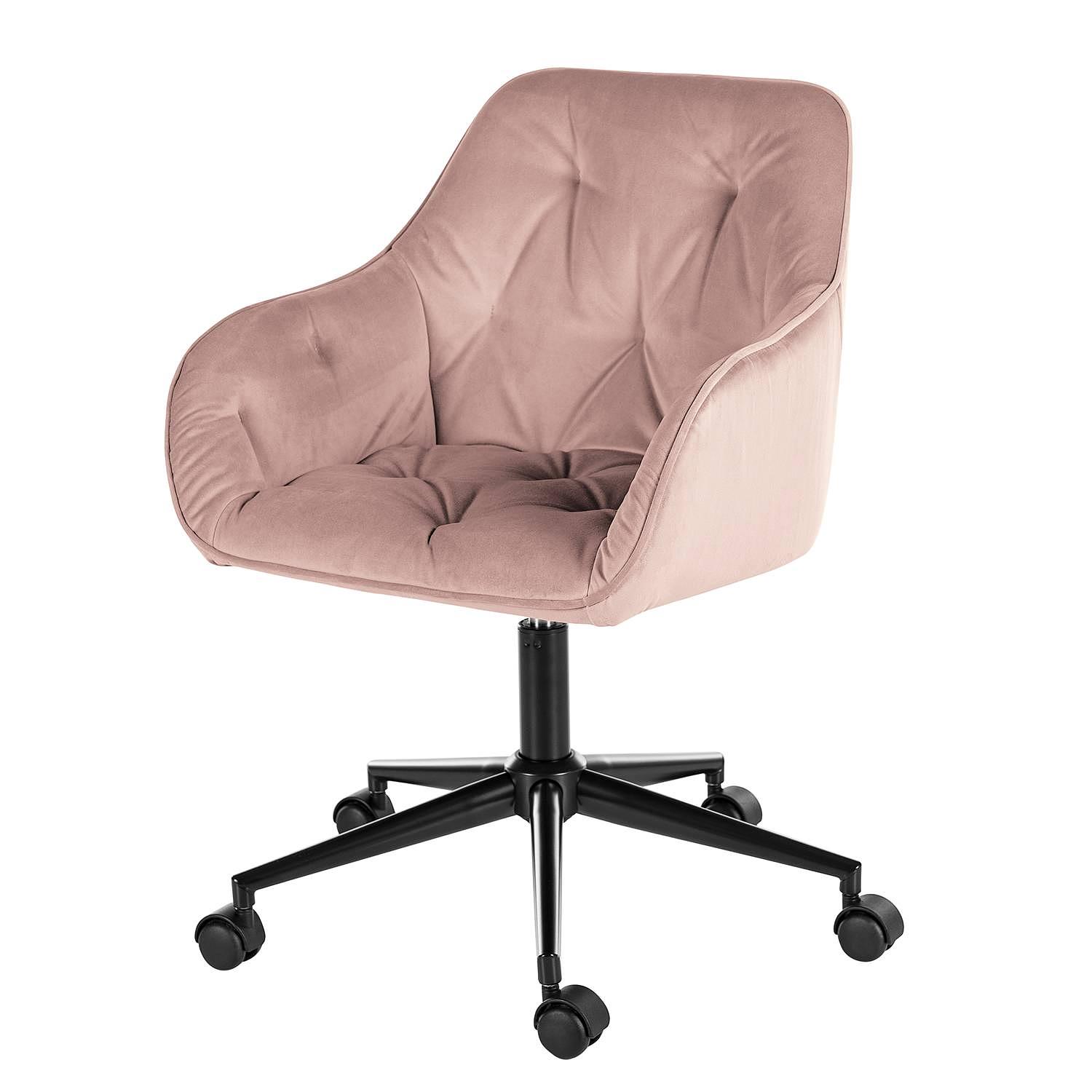 TILLY Office Chair Velvet Dusty Pink 1