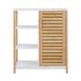 Badschrank Bambus Natur Weiß 1