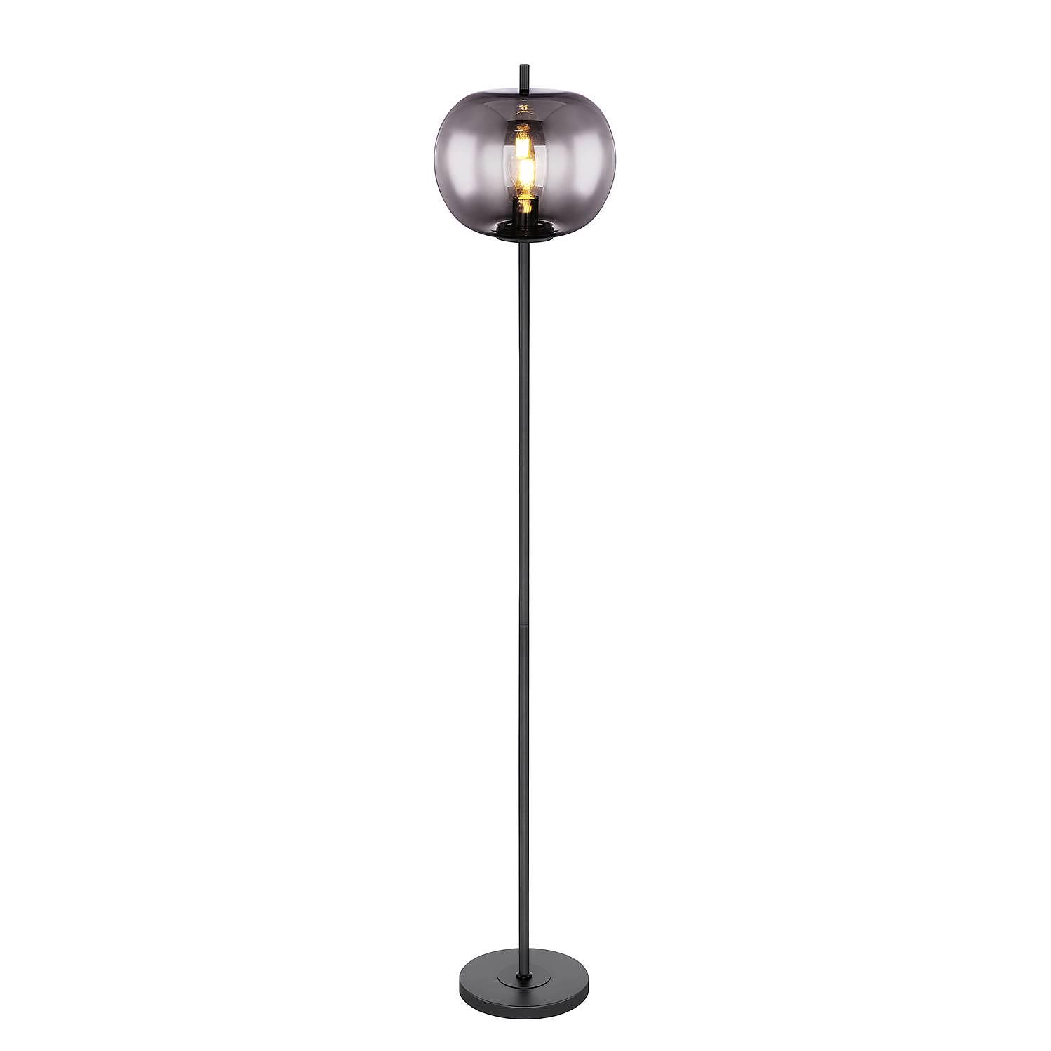 Stehleuchte Blacky Rauchglas Eisen 0