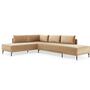 Vivica Schlafsofa Récamiere Links Velours Matt Beige 0