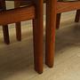 Teak wood chairs set of 4 Light brown 1960s 9