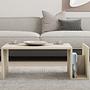 Memo Couchtisch Holz Travertine 2