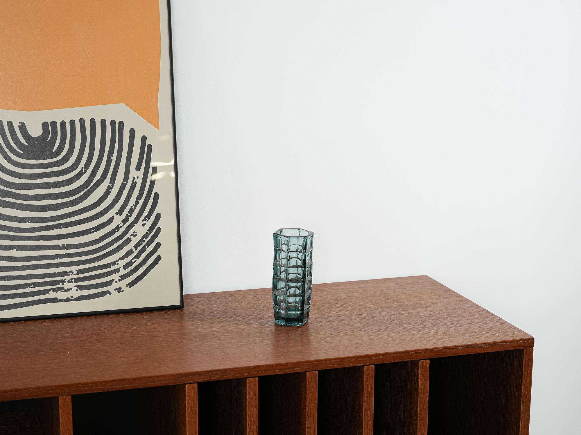 Glass vase 1970s 1