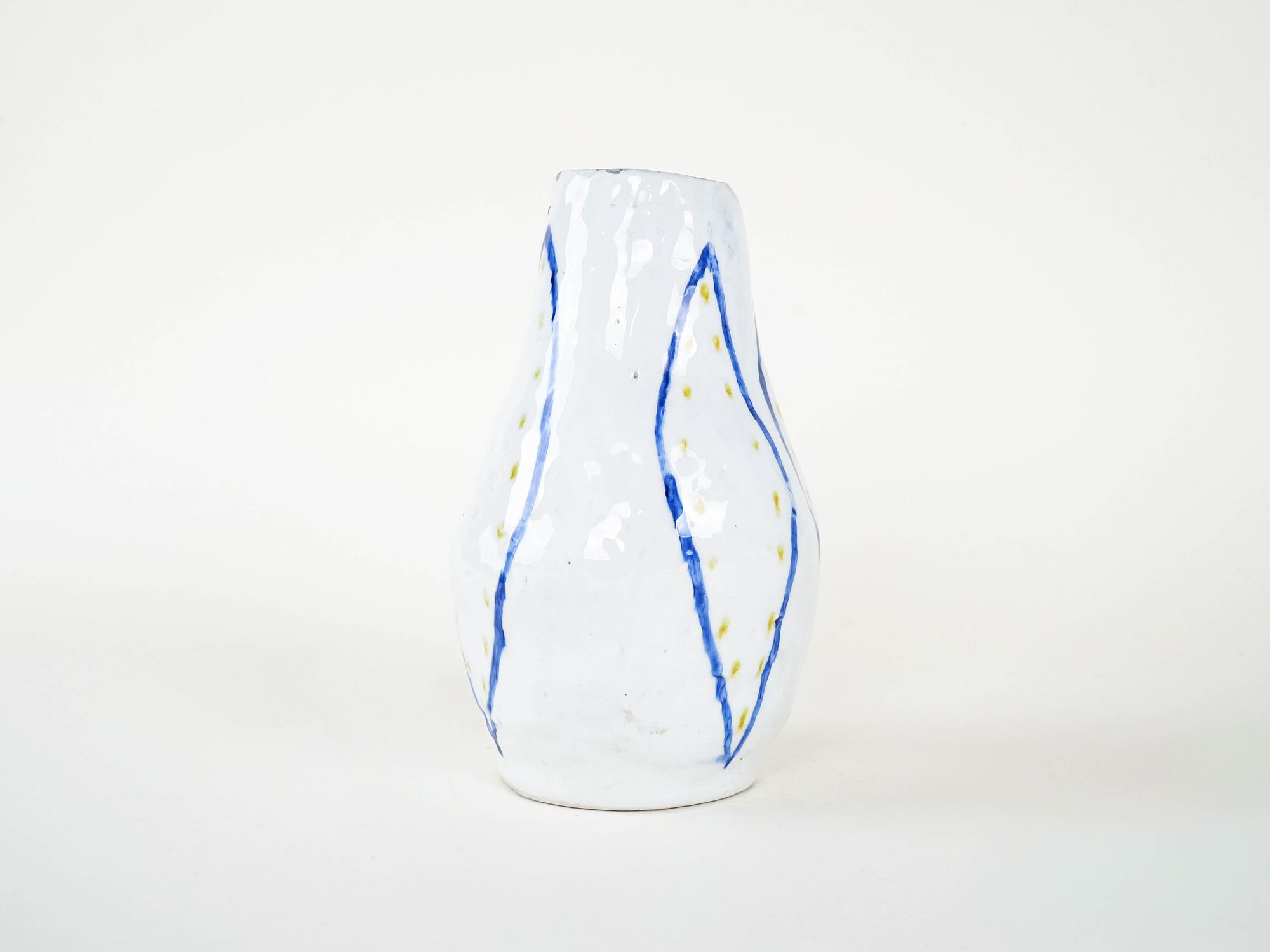 Ceramic vase White 1960s 4