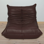 Poltrona Togo pelle Madras marrone 1