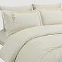 Set biancheria da letto 6 pz. 100% cotone bianco crema 140x200 cm 1