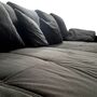 Sofa Récamiere Rechts LED-Funktion Baumwolle Schwarz 4