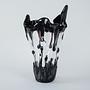Murano glass vase black 1960s 1