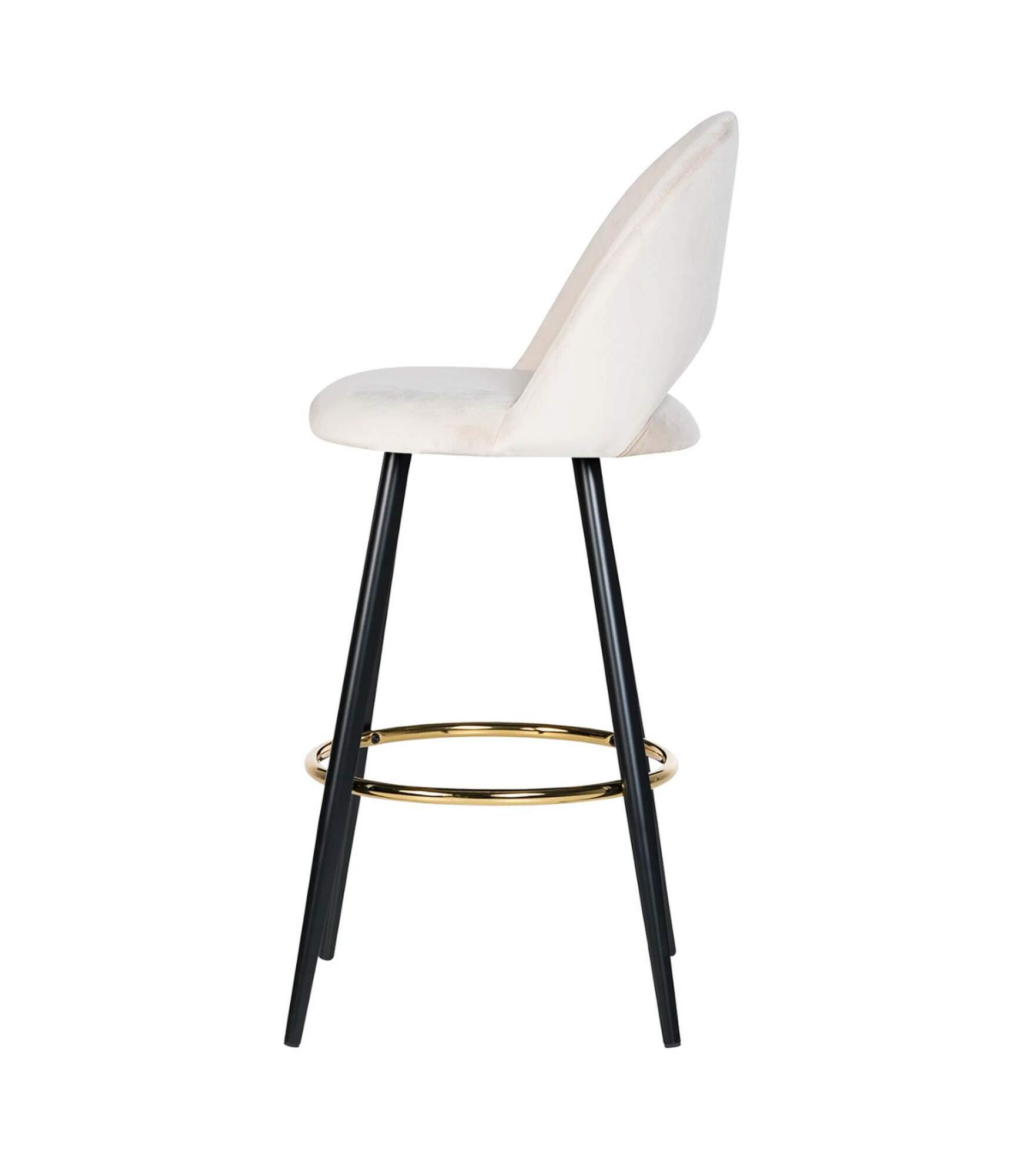 Bar stool Velvet Metal Cream 4