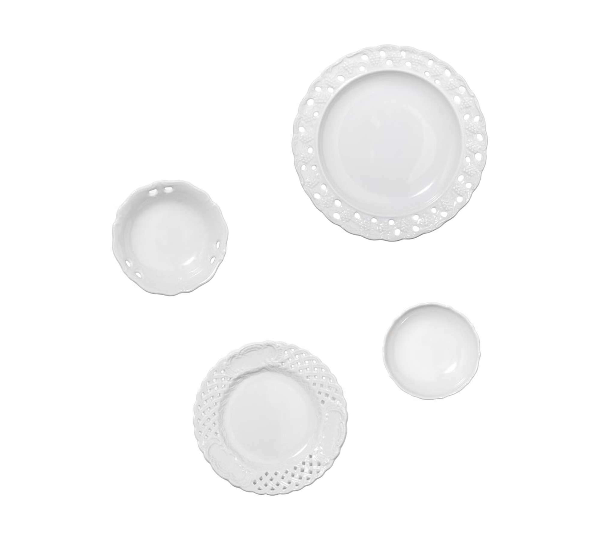 China Wandhaken Porzellan Metall Weiß 1