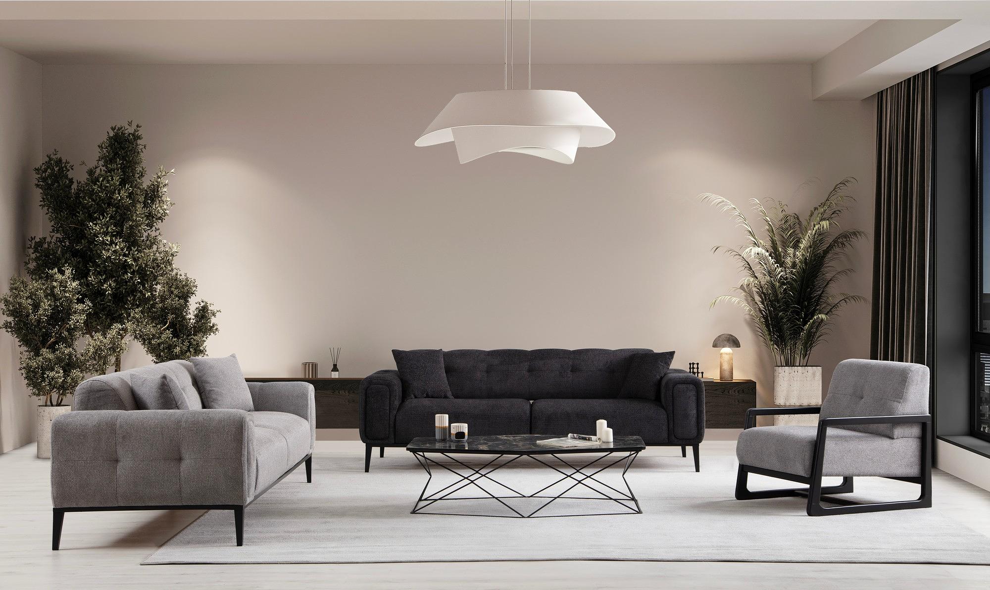 Athena Divano letto a 3 posti nero 2