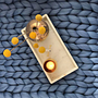 Cosima Chunky Knit Wolldecke Merinowolle Rauchblau 4