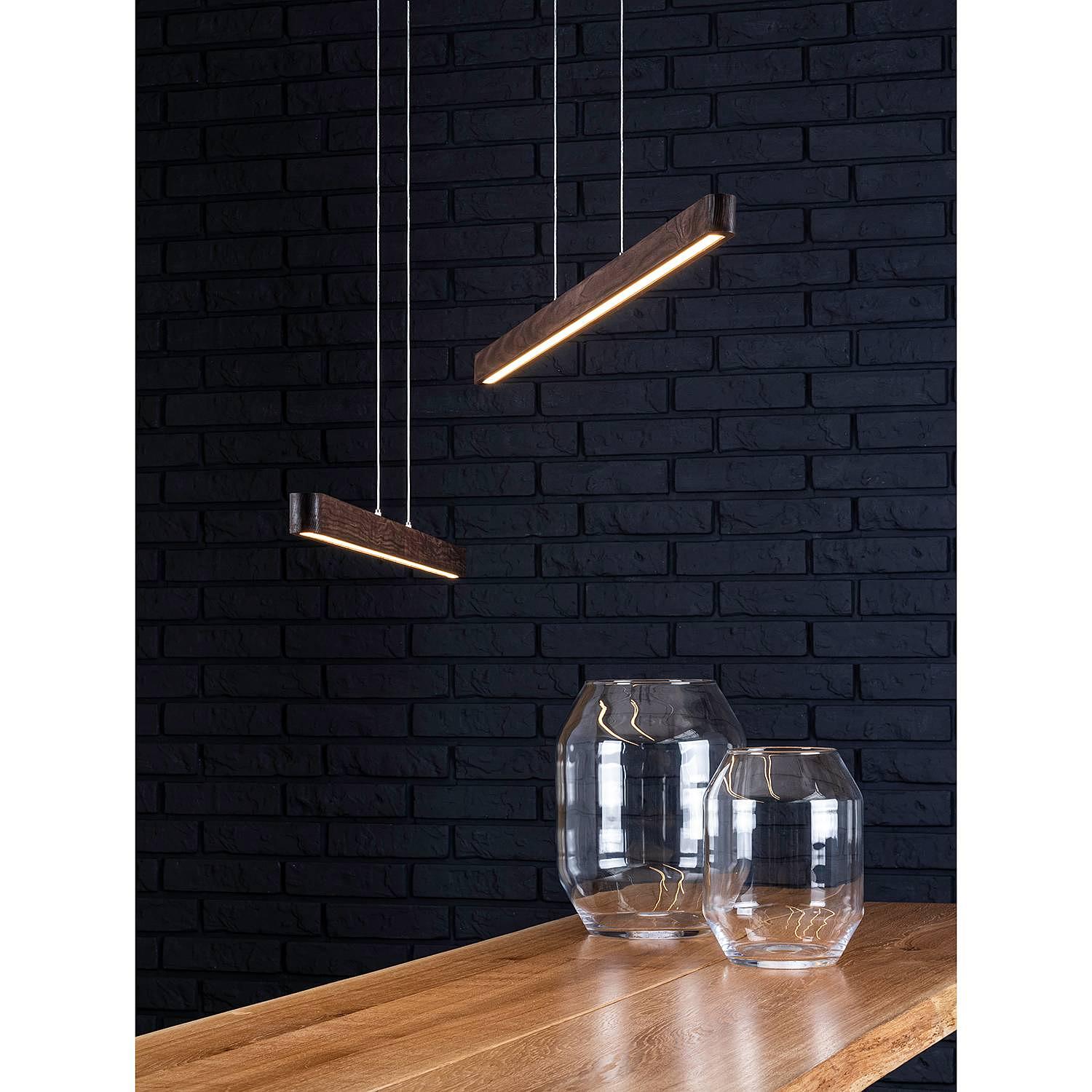 LED-Pendelleuchte Forestier III Kiefer Massiv Stahl 3