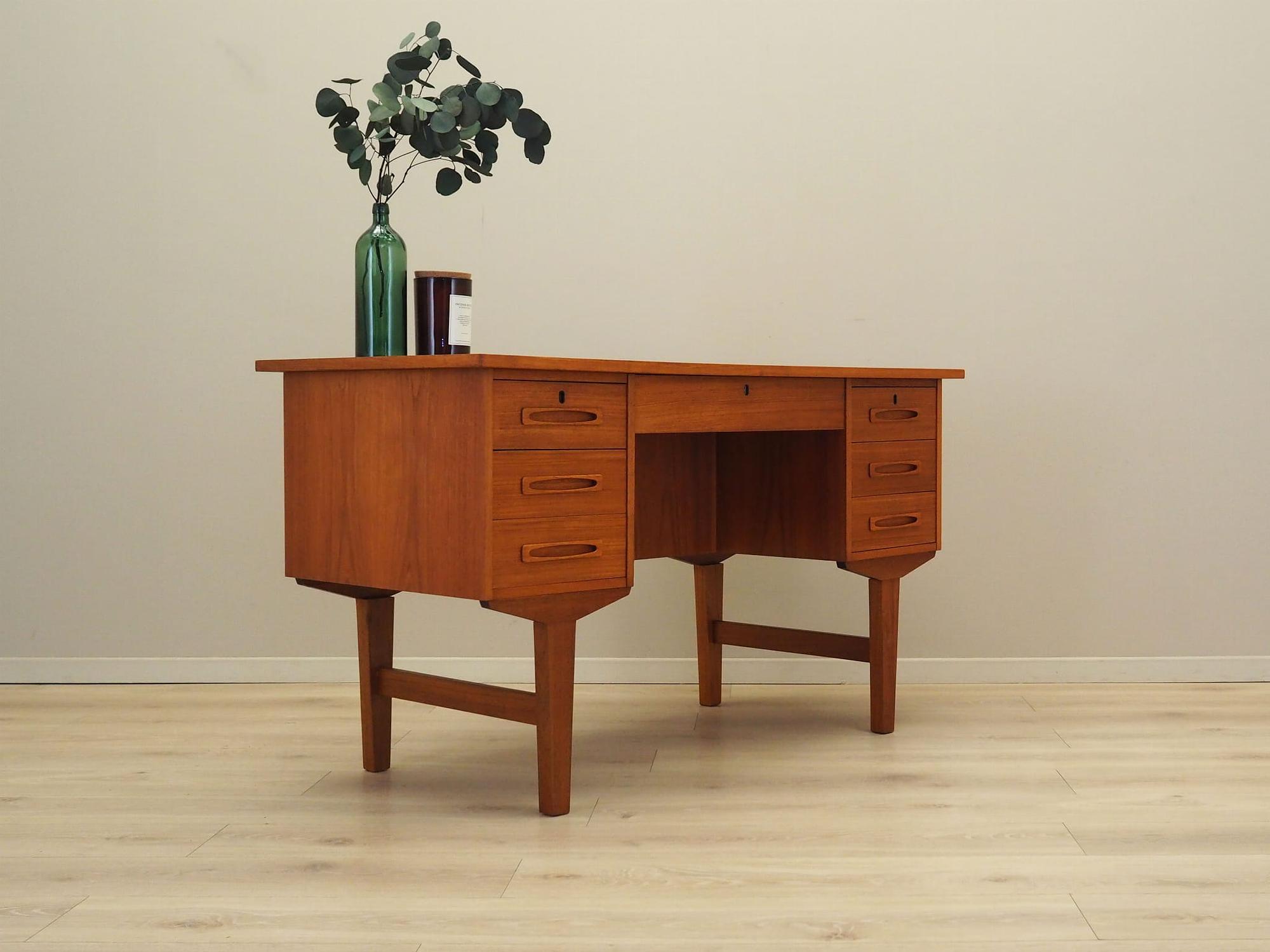 Schreibtisch Teakholz 1960er Jahre 7