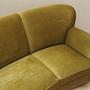 4-seater sofa velvet green 1960s 7