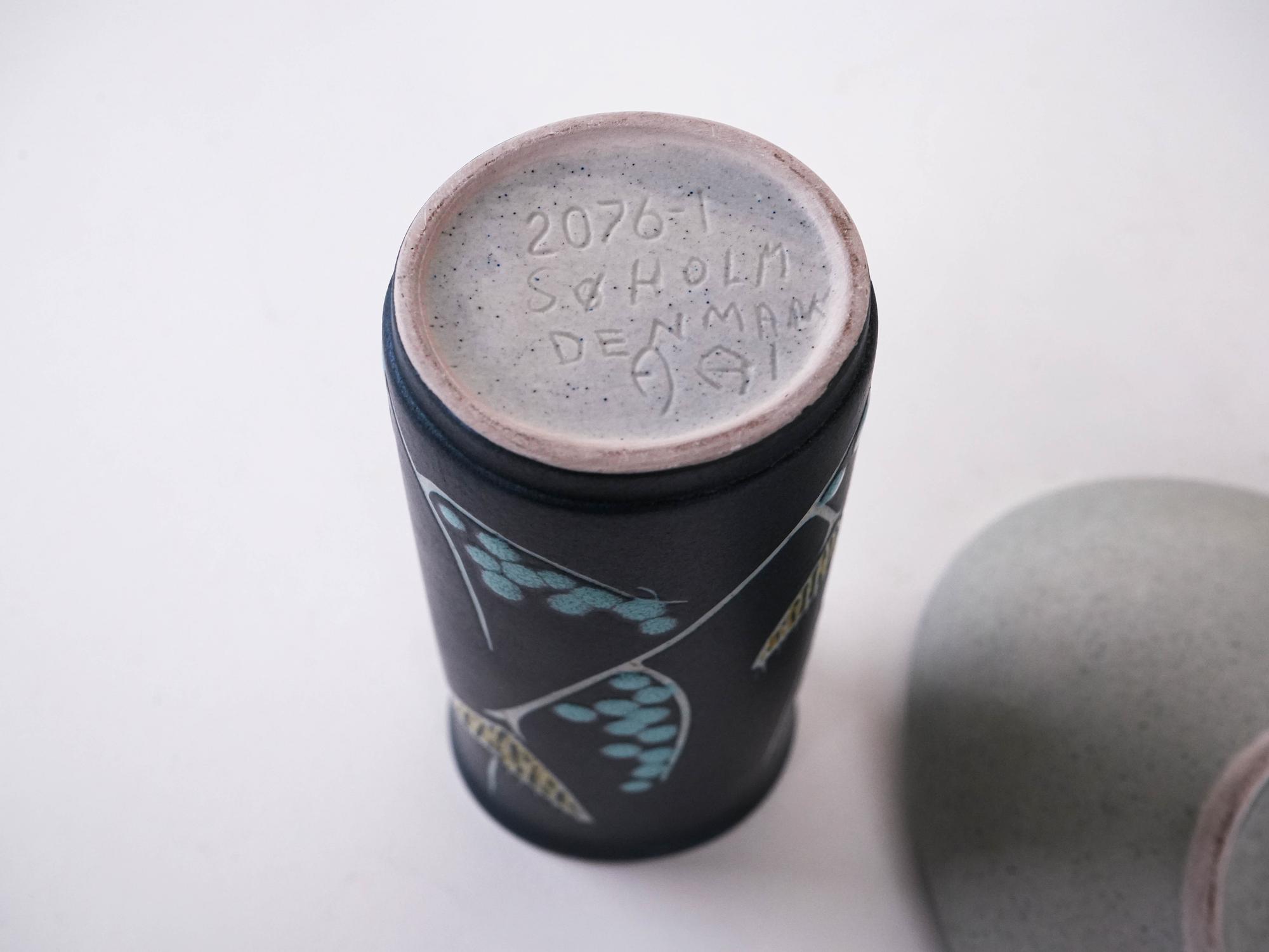 Set aus Keramikvase und Platte 1970er Jahre 5