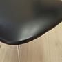 Dining chair faux leather metal 1970s 13