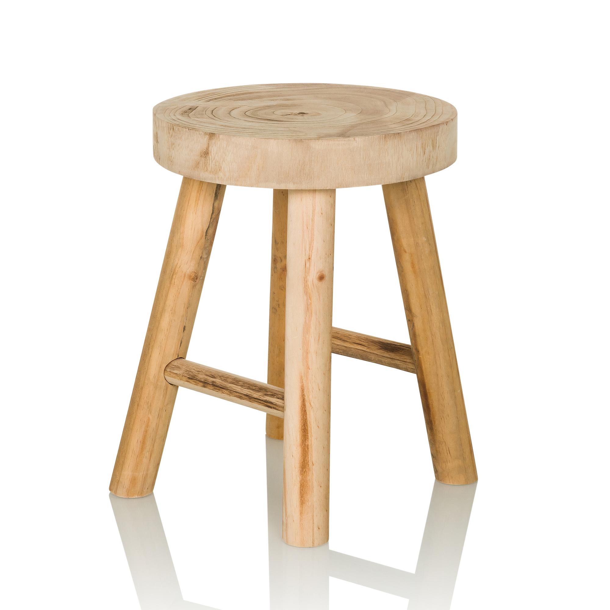 Holzhocker / Sitzhocker RUSTIKO W Paulownia-Holz hjh Wohnen

(Translation: Wooden stool / Seat stool RUSTIKO W Paulownia wood hjh Living) 5