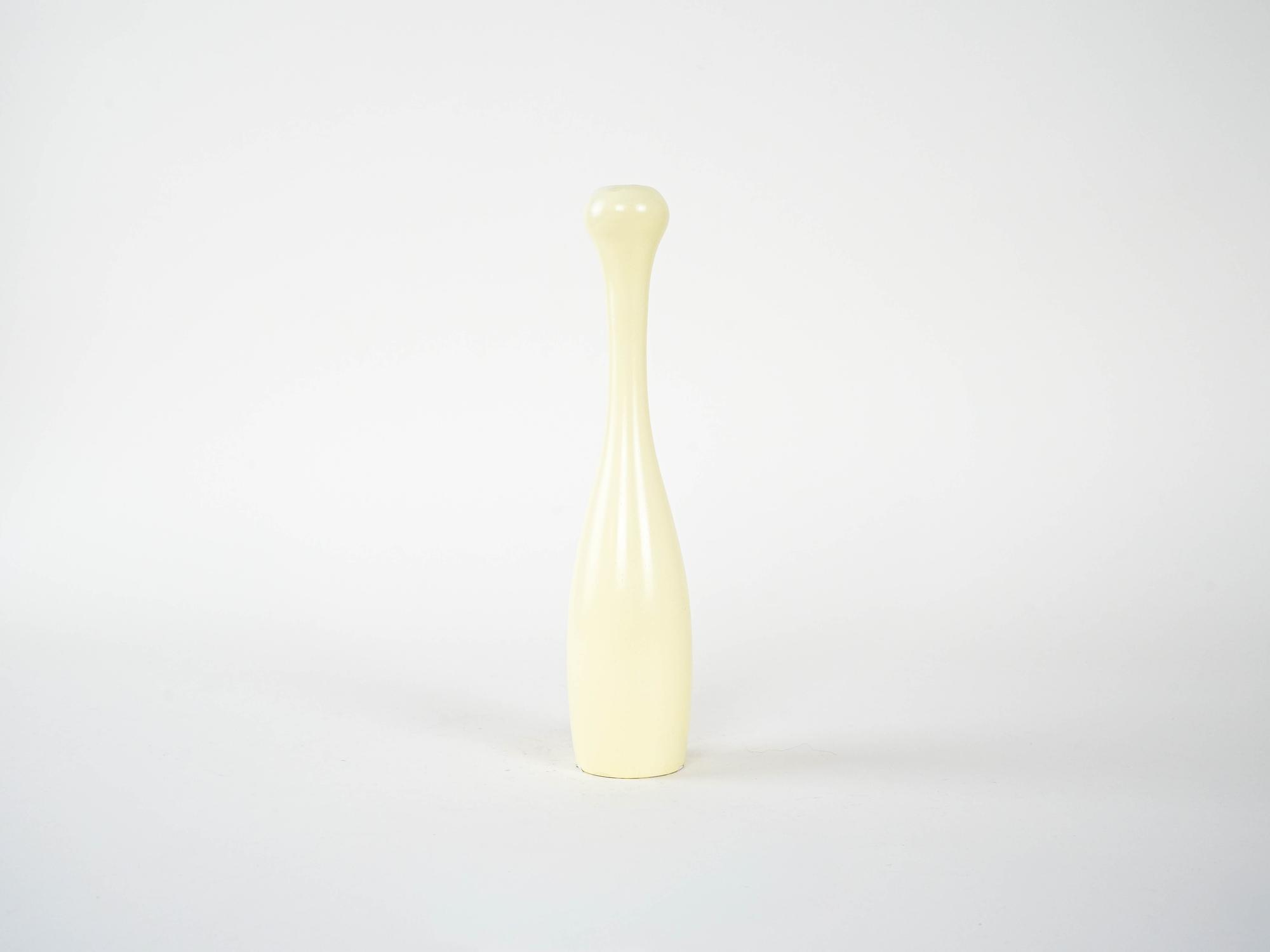 Candlestick 1970s Pastel White 2
