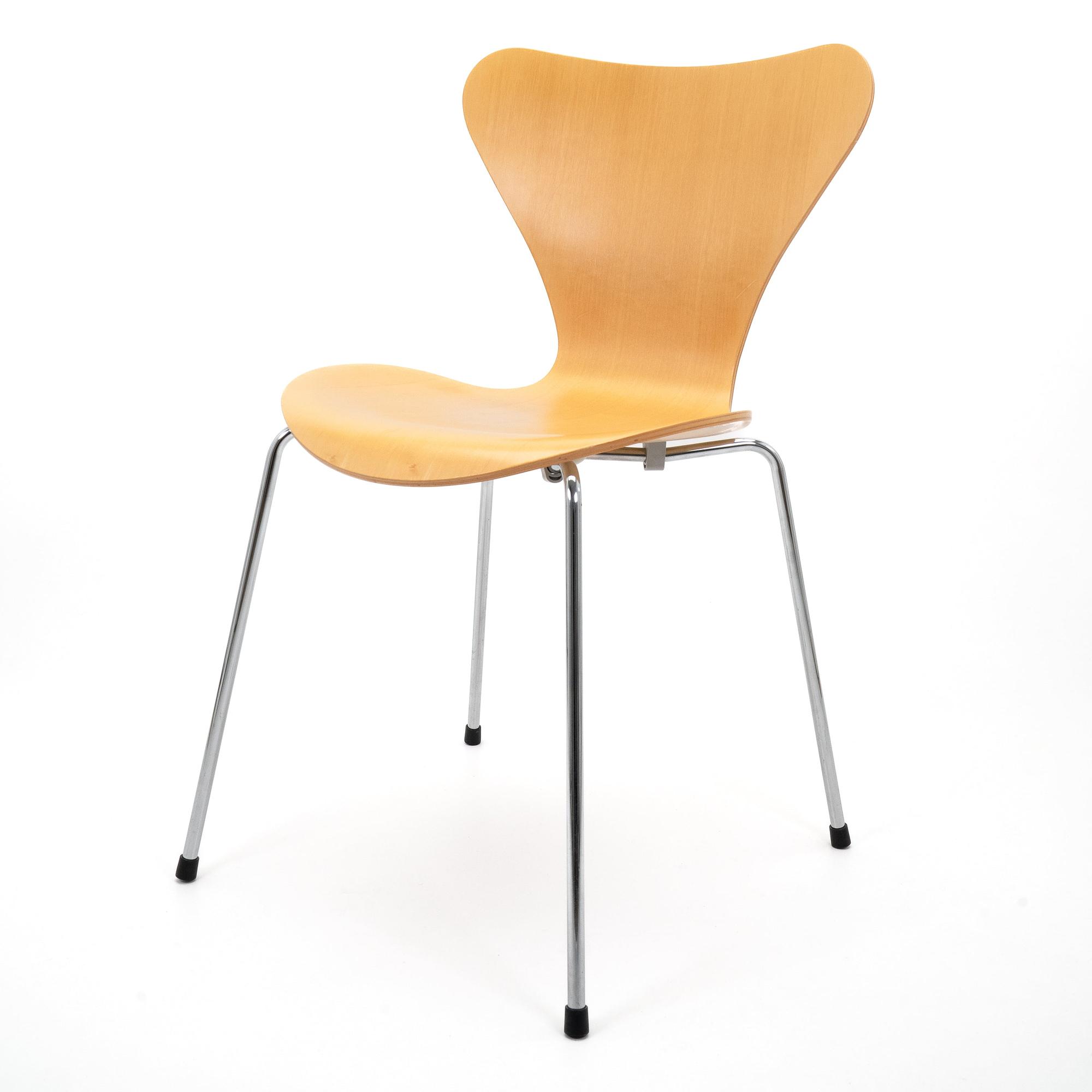 Serie 7 Stuhl Chrom Ahorn von Fritz Hansen 0