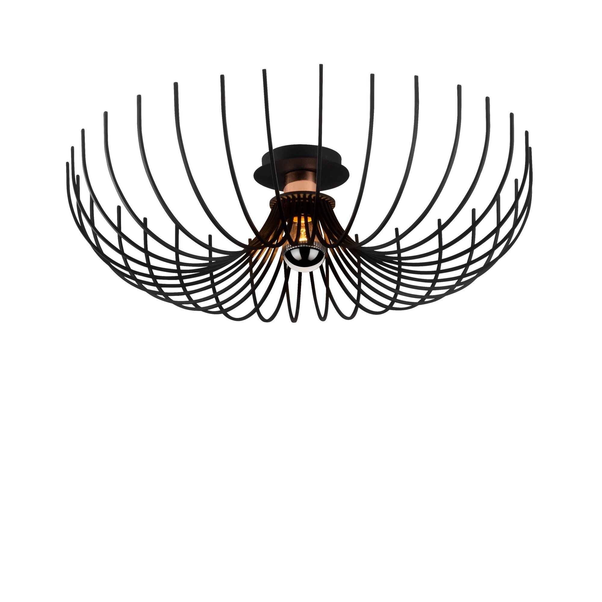 Lampada da soffitto in metallo nero 1