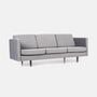 Alta Sofa 3-Sitzer Velour Silber 2